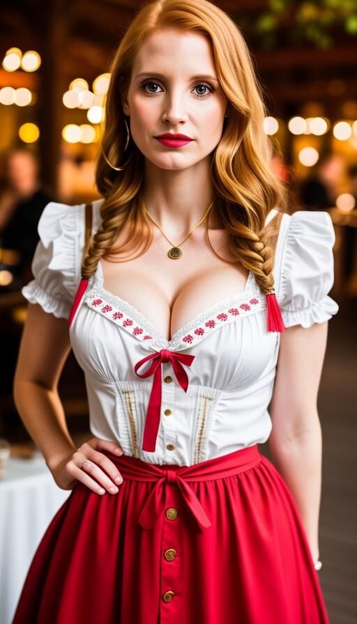 Jessica Chastain Oktoberfest KI