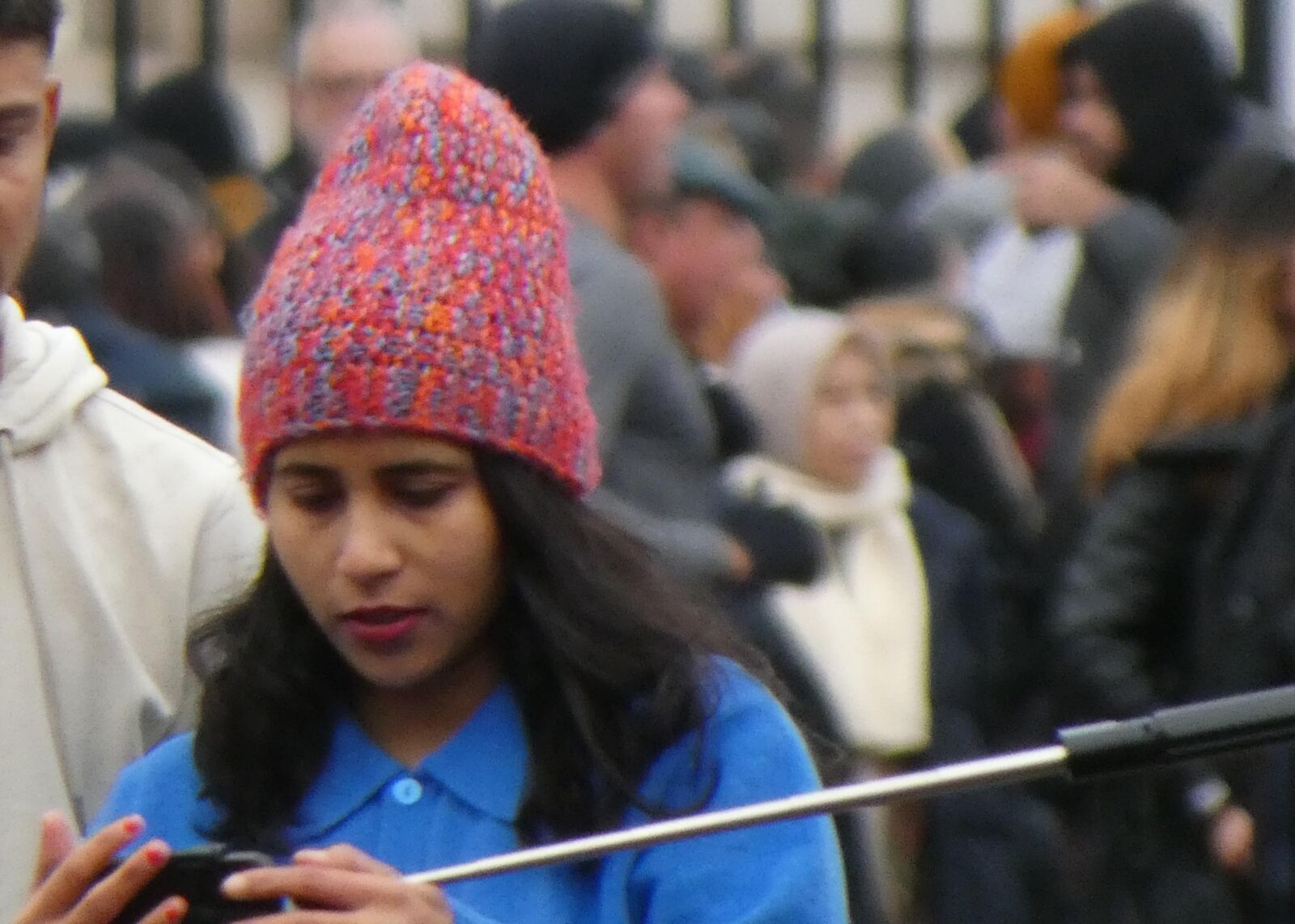 Indian in blue