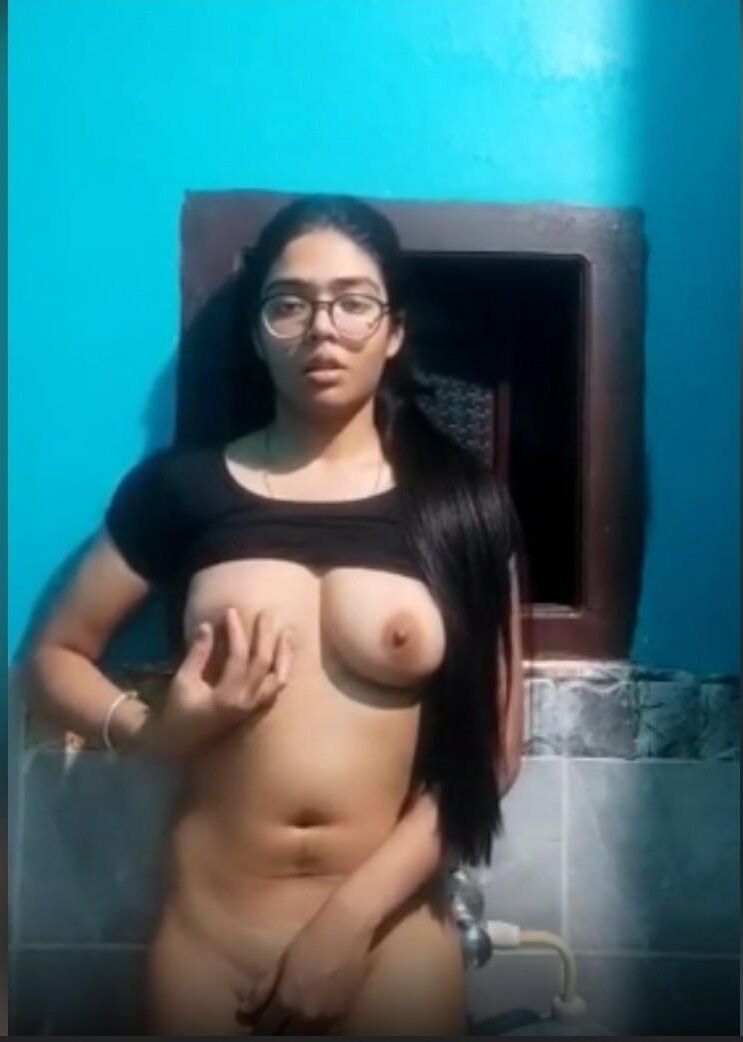 Naughty Desi Nerd in the Bathroom