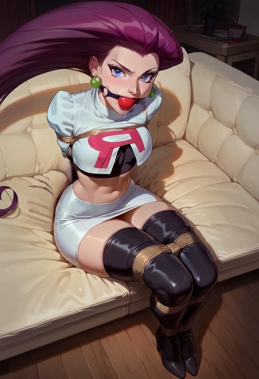 Pokémon Team Rocket Jessie bondage hentai