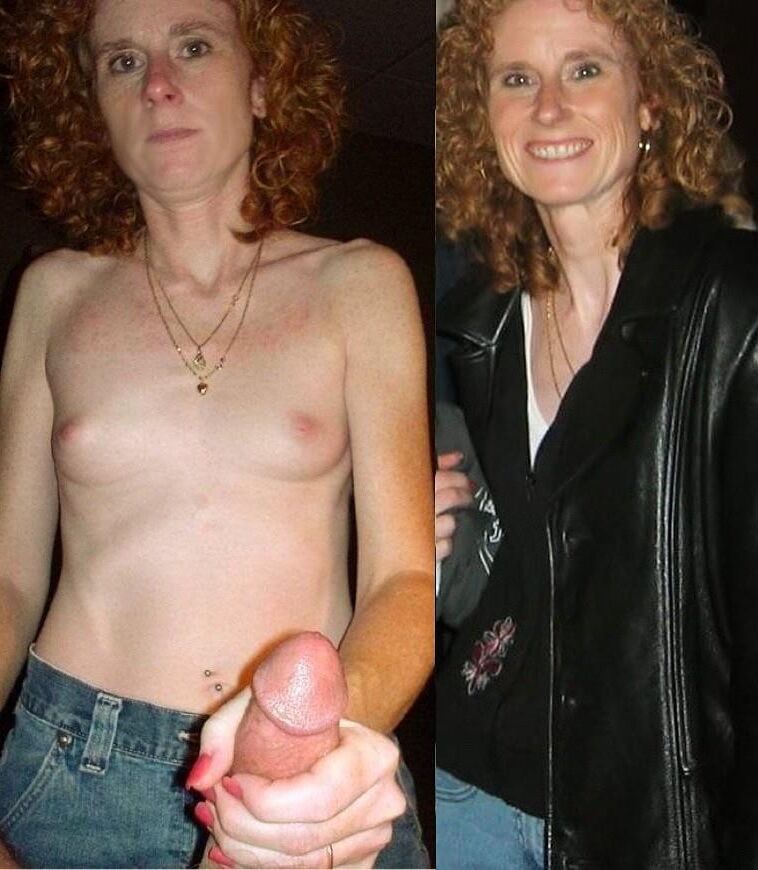 Redhead webslut before/after