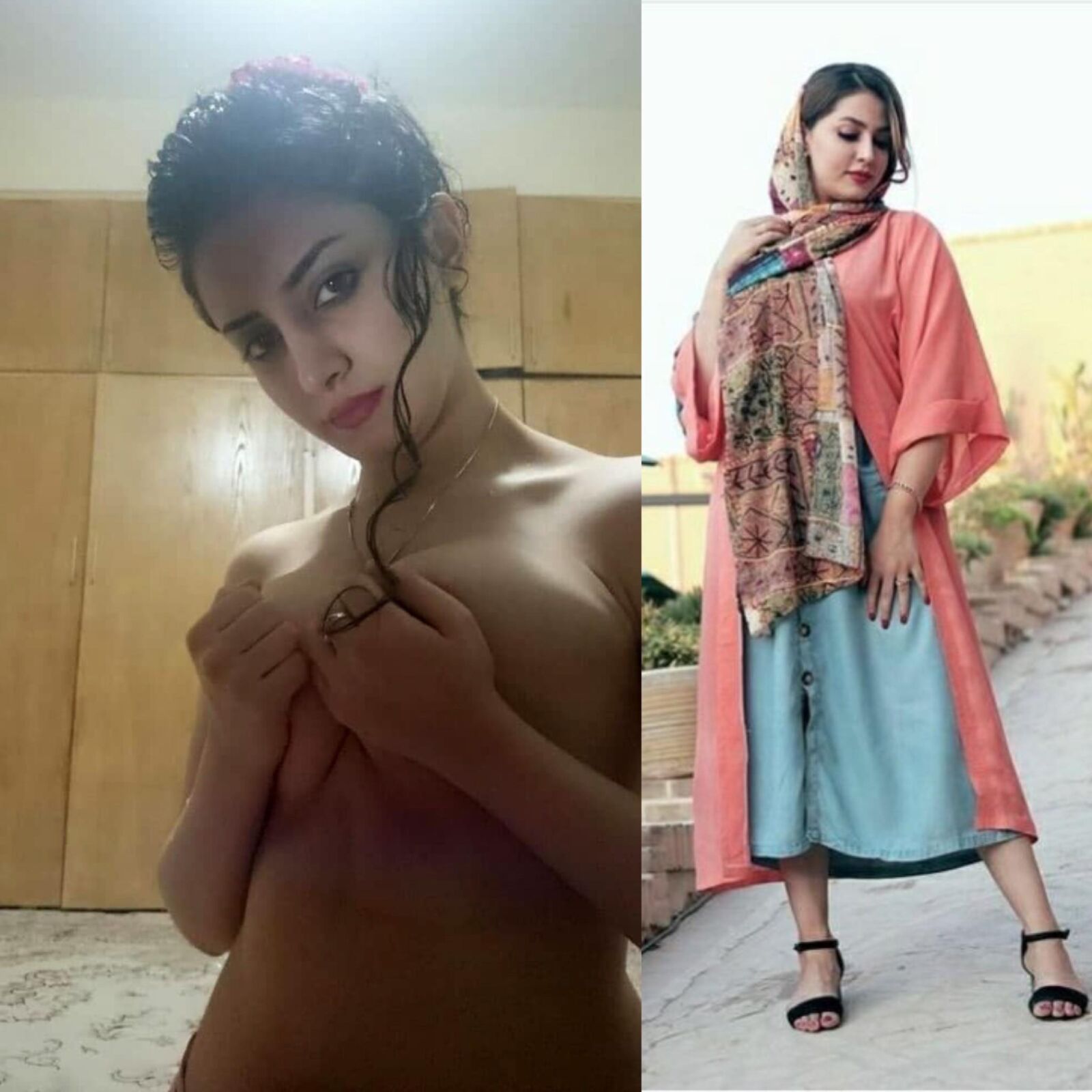 Pute iranienne hijabi exposée