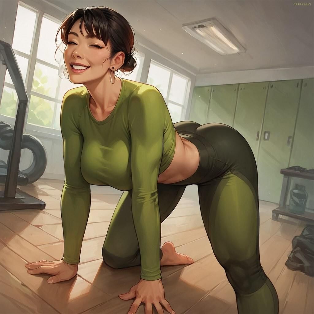 AI Asian Yoga Milf