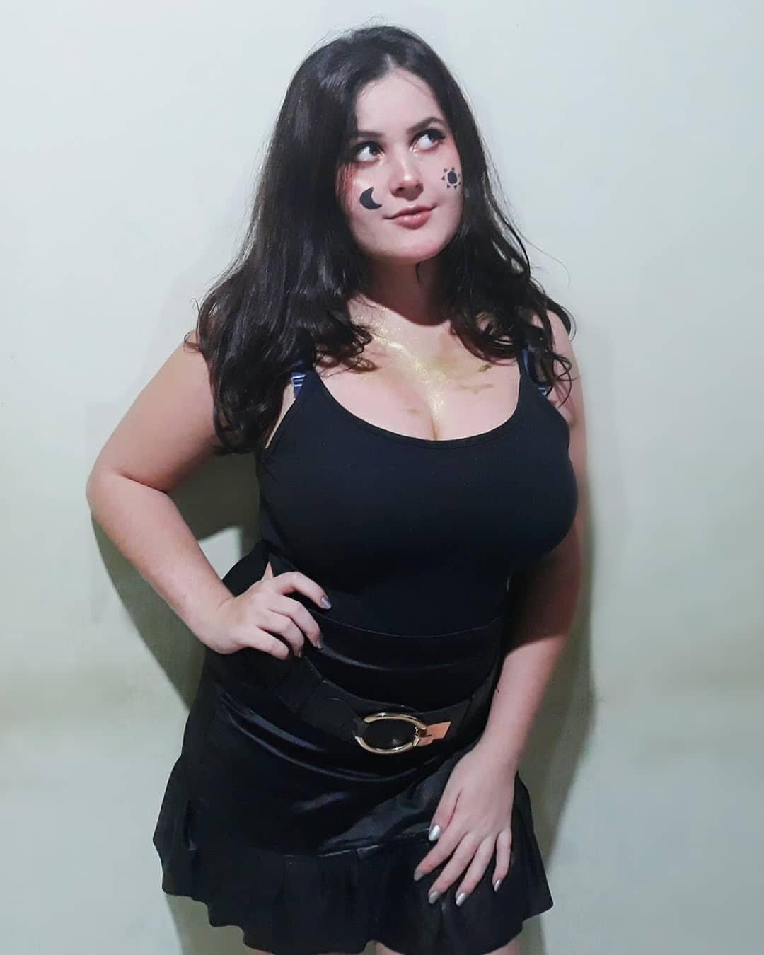 Chubby BBW Brunette Slut from South America Showing Her Fat Body