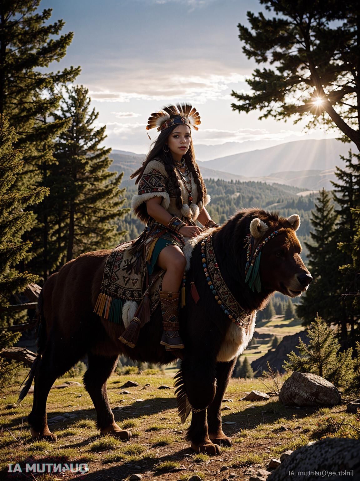 AI Jenna Ortega # Native American Squaw Indian Nature Cosplay