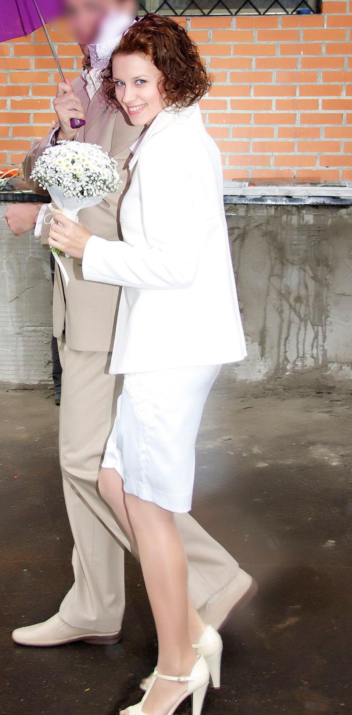 Gilf y MILF Boda Pantyhose Skinny Russian Bride