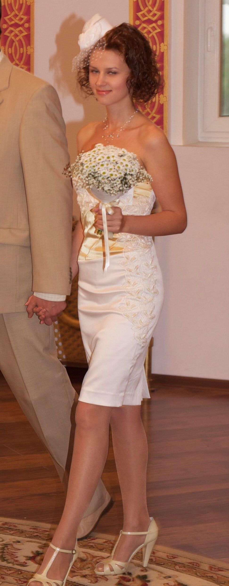 Gilf y MILF Boda Pantyhose Skinny Russian Bride