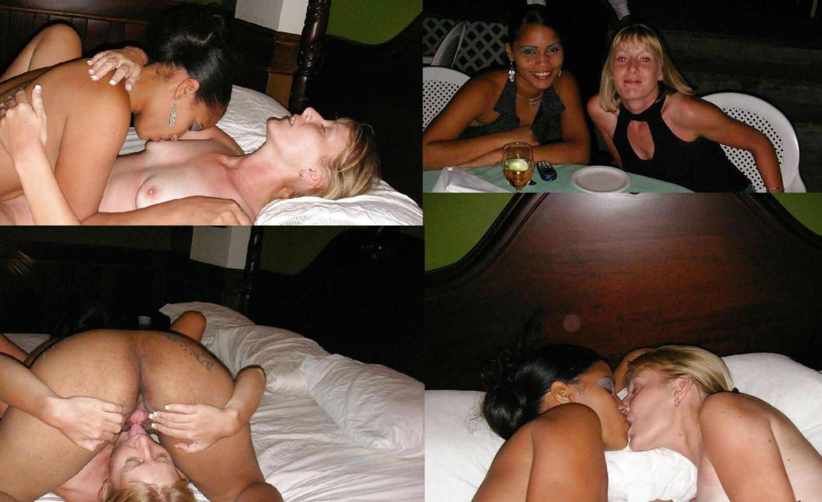 Interracial lesbians dressed & undressed