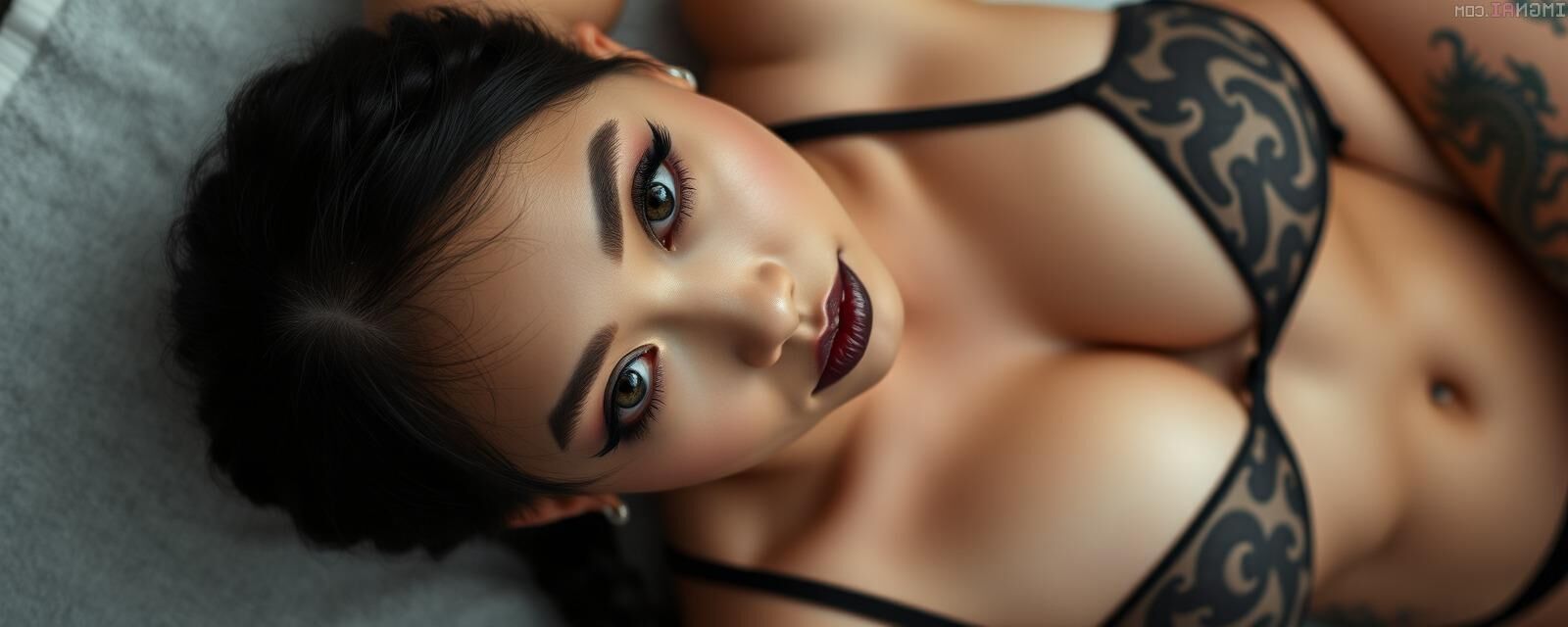Femme asiatique non tatouée non nu