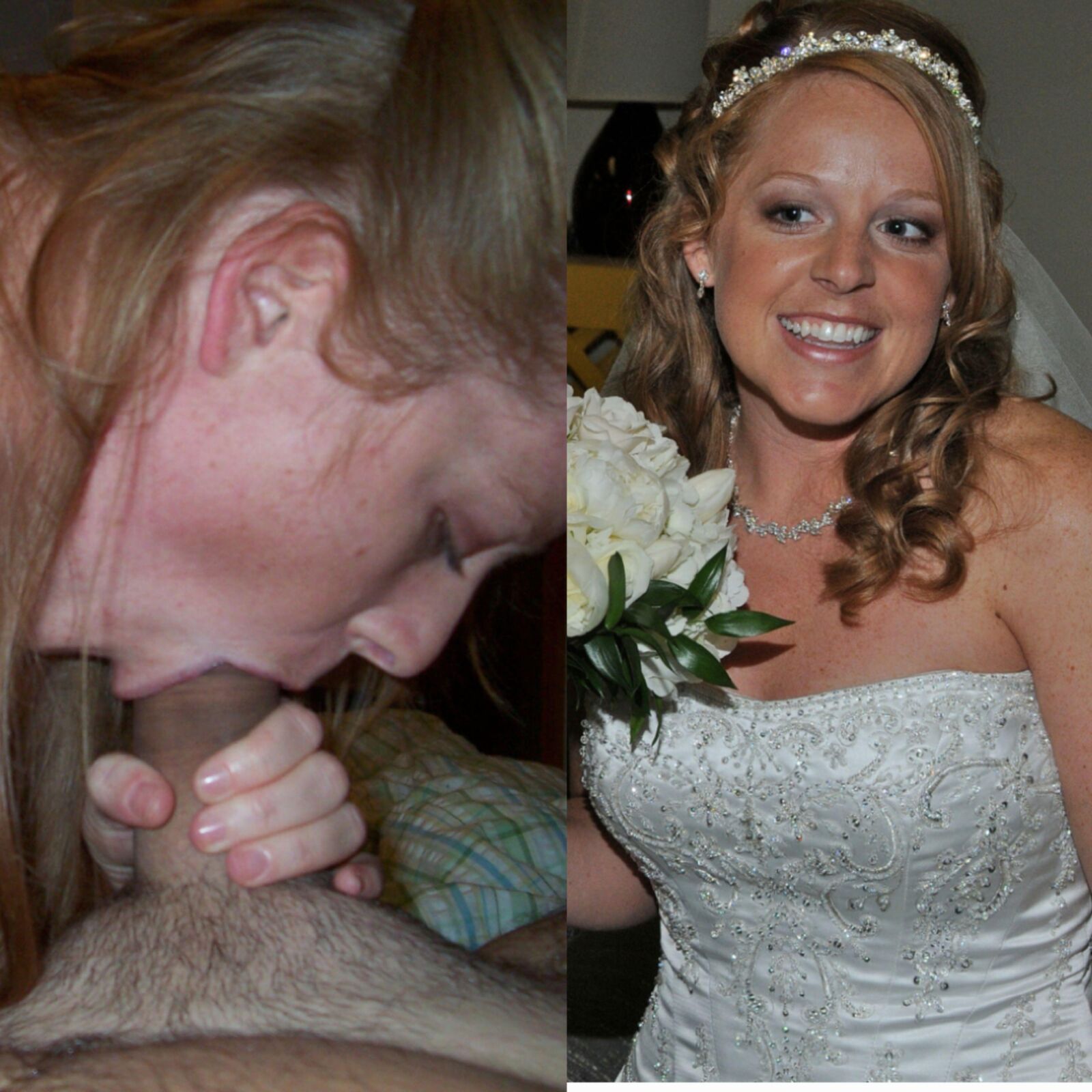 Bride exposes herself 
