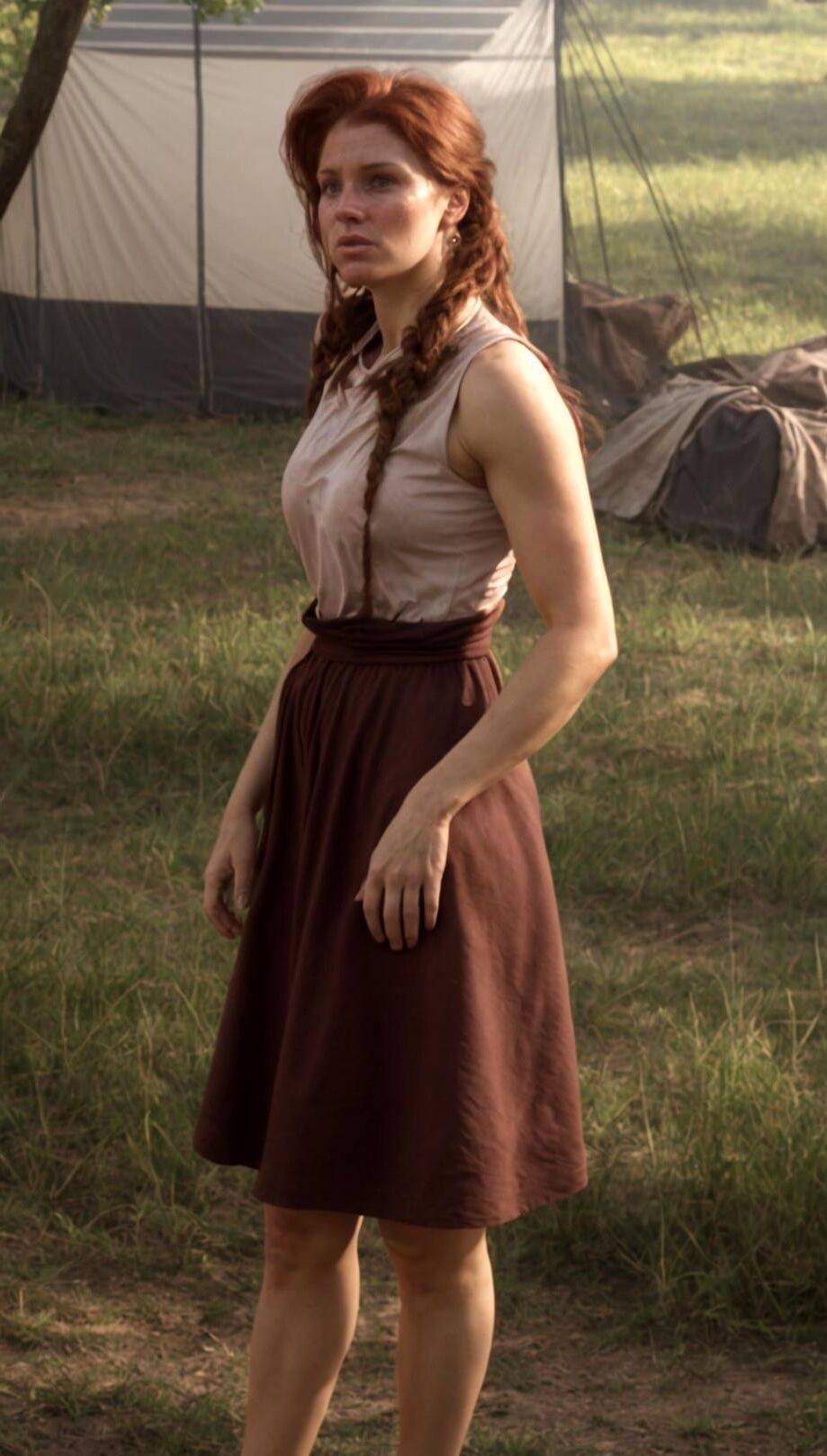 Redhead Mary Beth Gaskill (RDR) posing nude at the camp