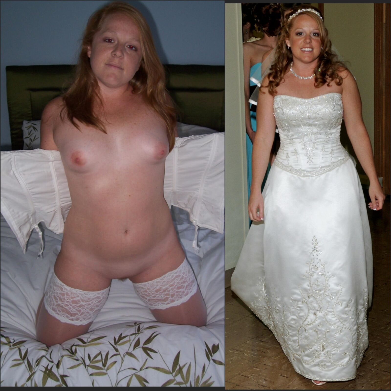 Bride exposes herself 