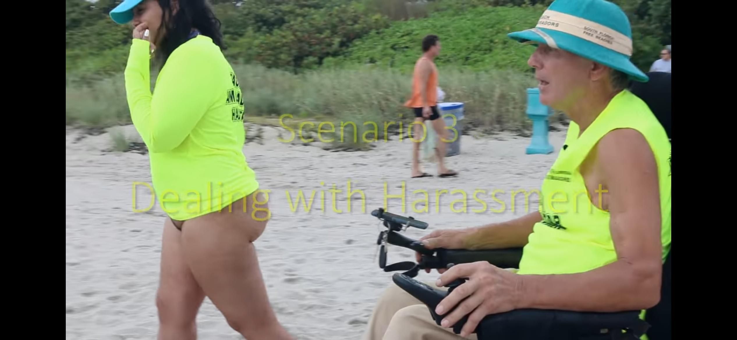 Bottomless Latina pawg with big ass and hairy pussy at the beach
