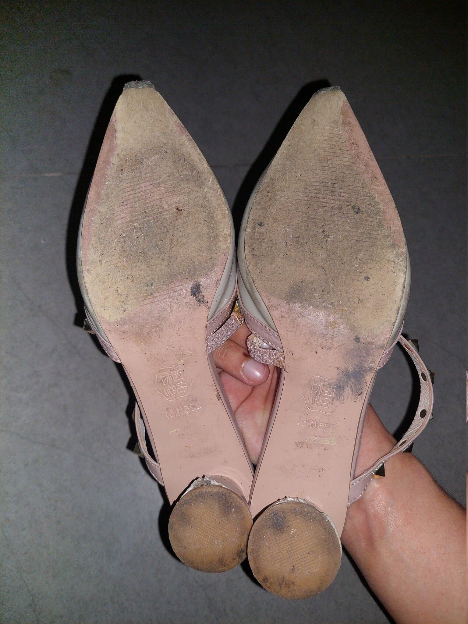 Asian shoes and cum