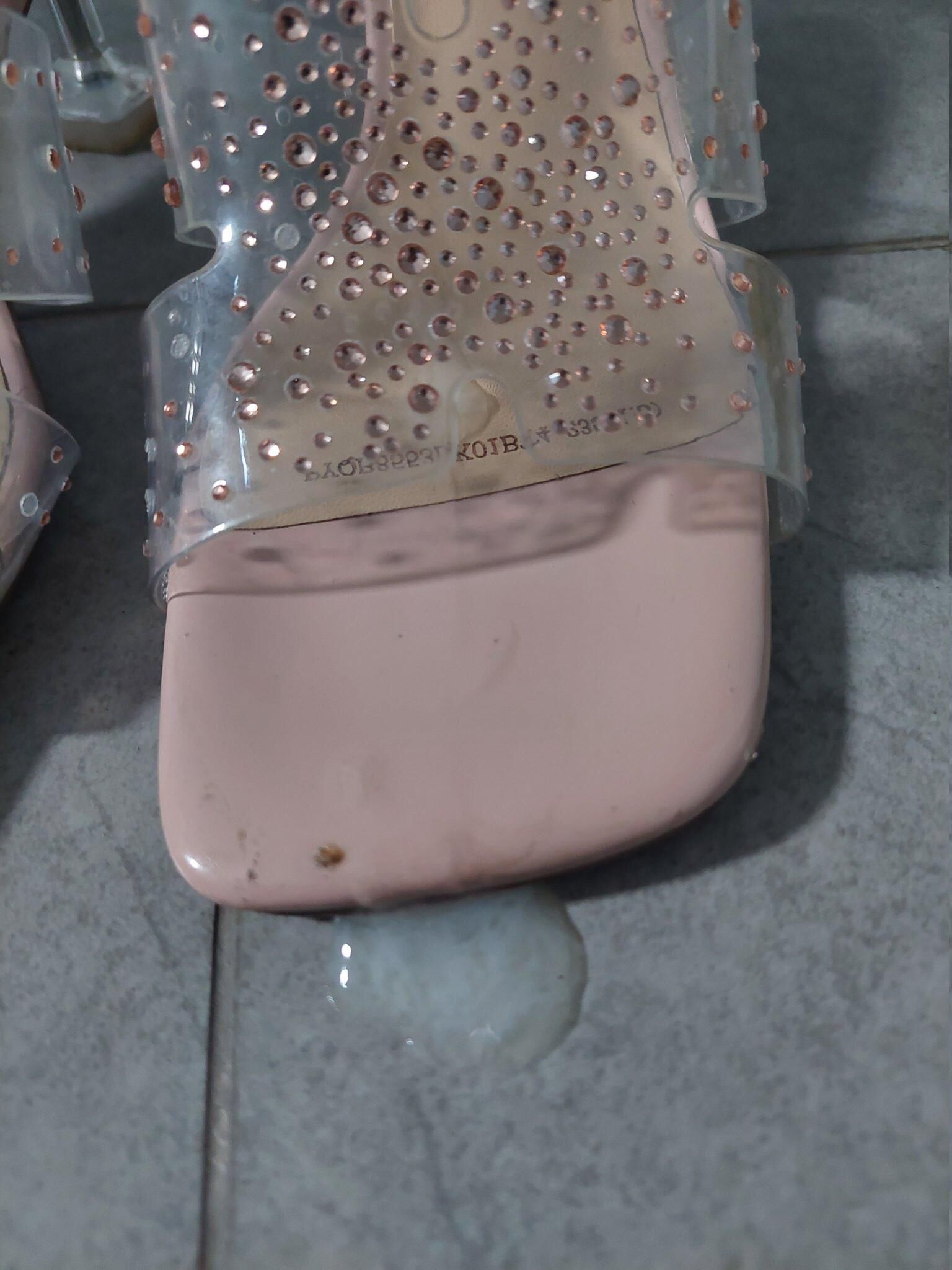 Asian shoes and cum