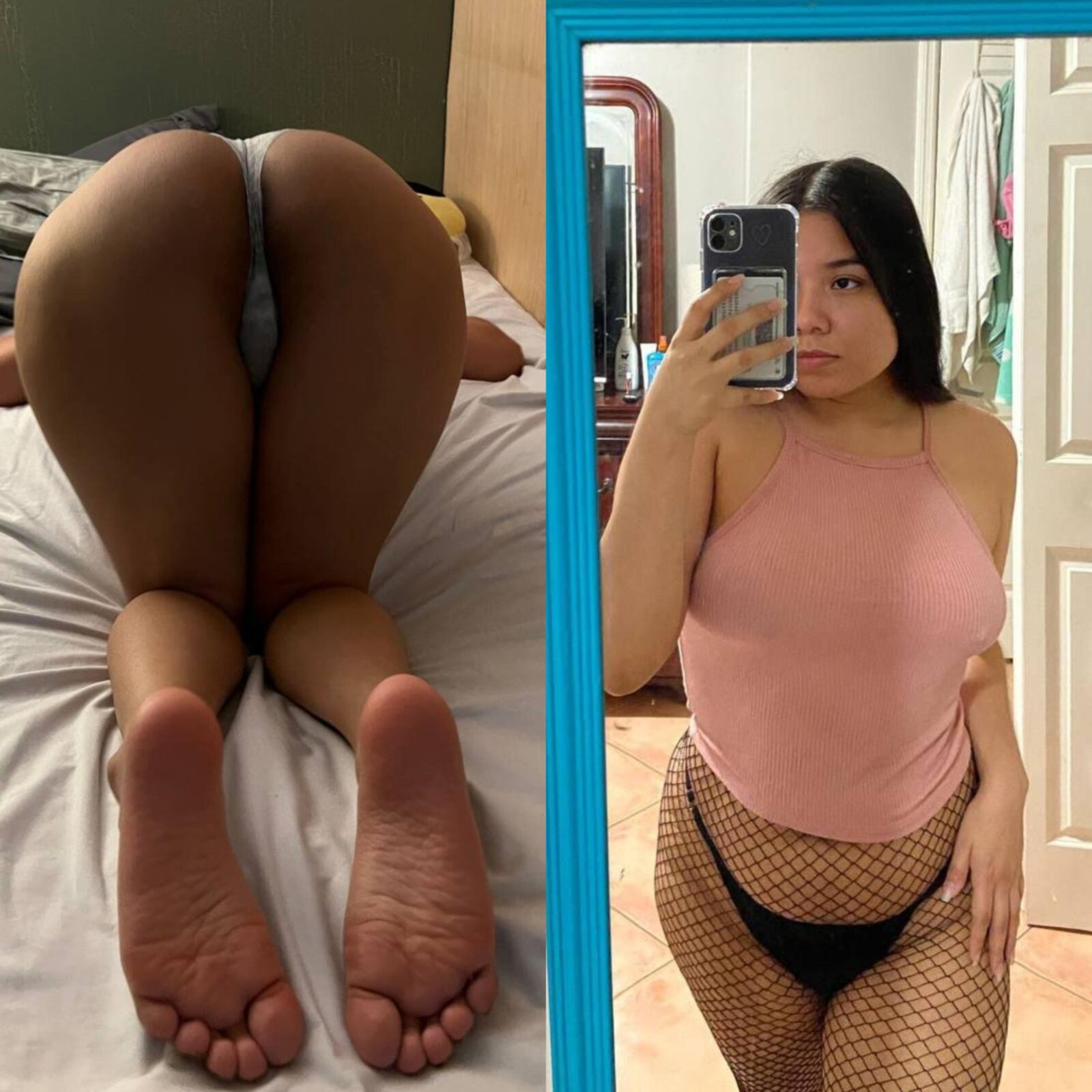 Curvy Latina teen and her sexy ass and feet