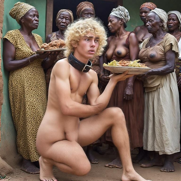 Serviteur blanc pour garçons pour les dames noires