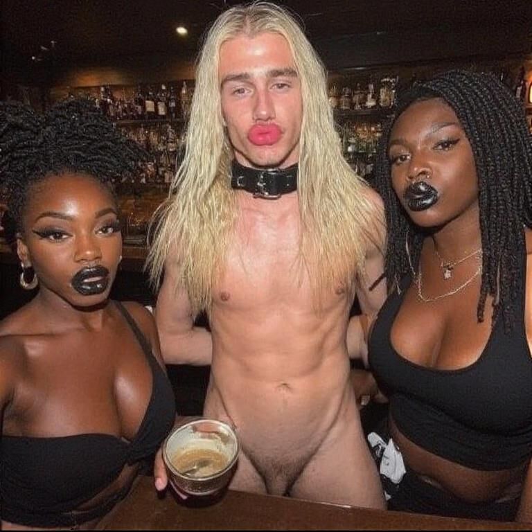 Serviteur blanc pour garçons pour les dames noires