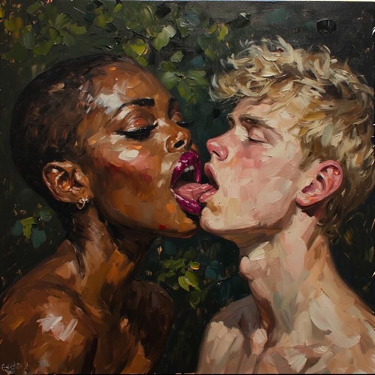 A arte do passado vai interracial