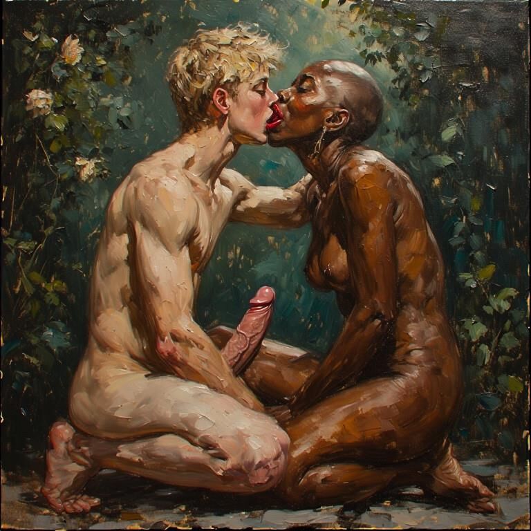 A arte do passado vai interracial