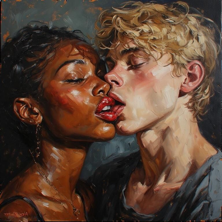 A arte do passado vai interracial