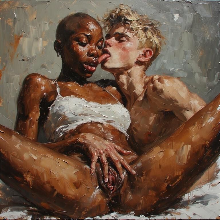 A arte do passado vai interracial