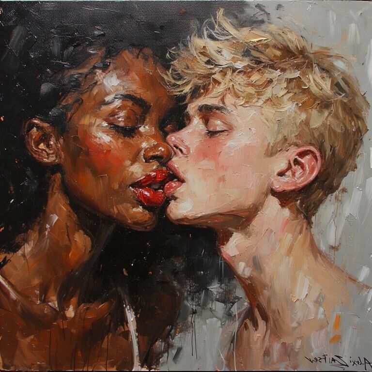 A arte do passado vai interracial