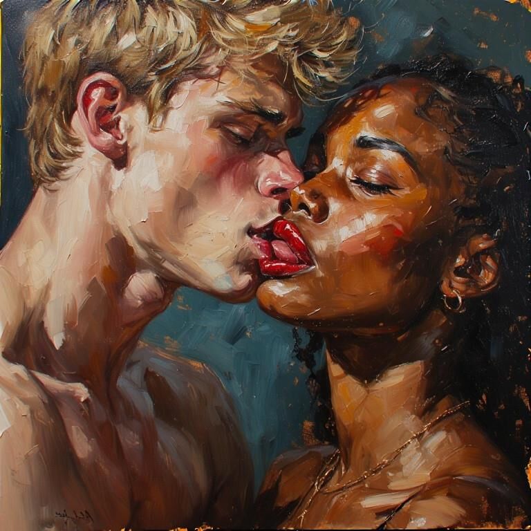 A arte do passado vai interracial