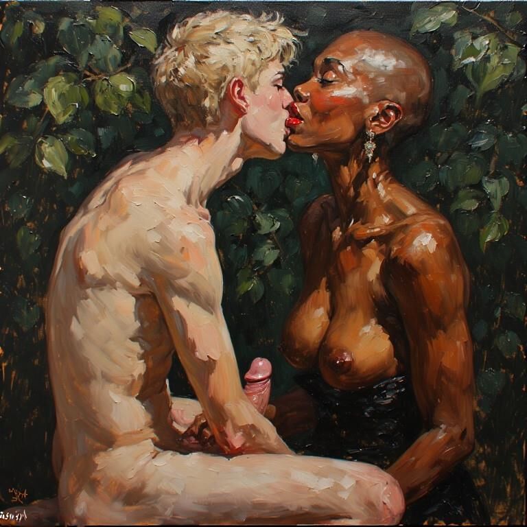 A arte do passado vai interracial