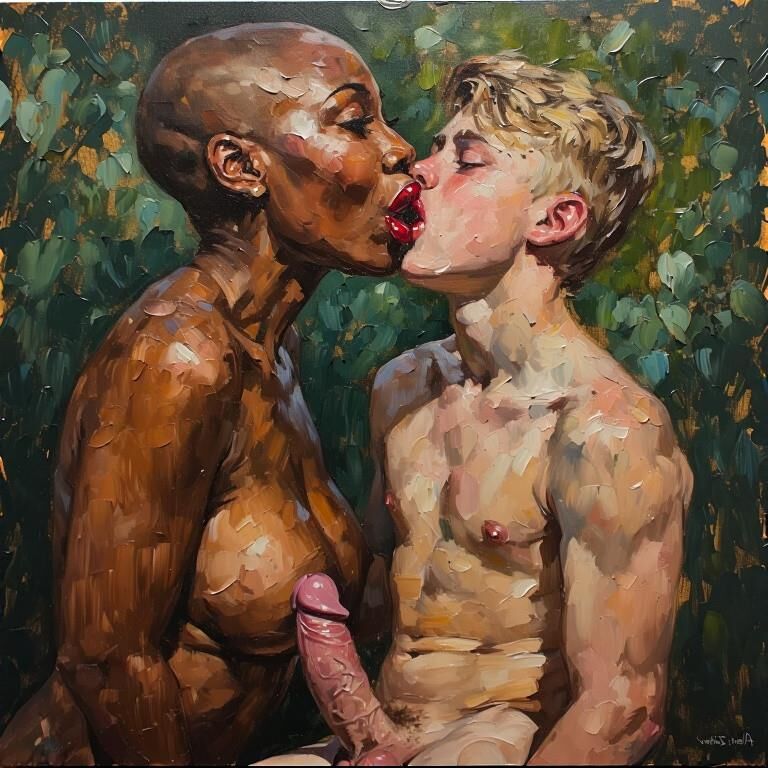 A arte do passado vai interracial
