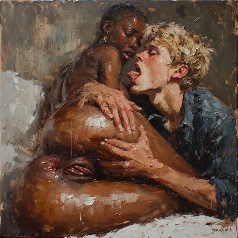 A arte do passado vai interracial