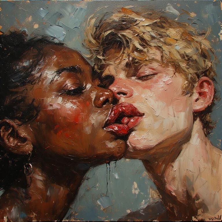 A arte do passado vai interracial