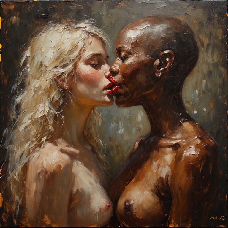 A arte do passado vai interracial