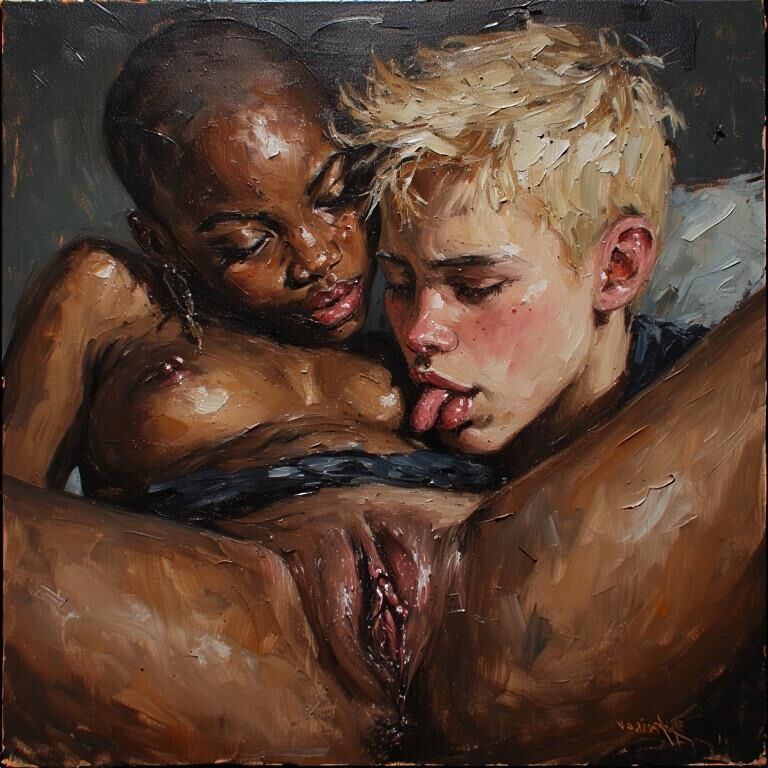 A arte do passado vai interracial