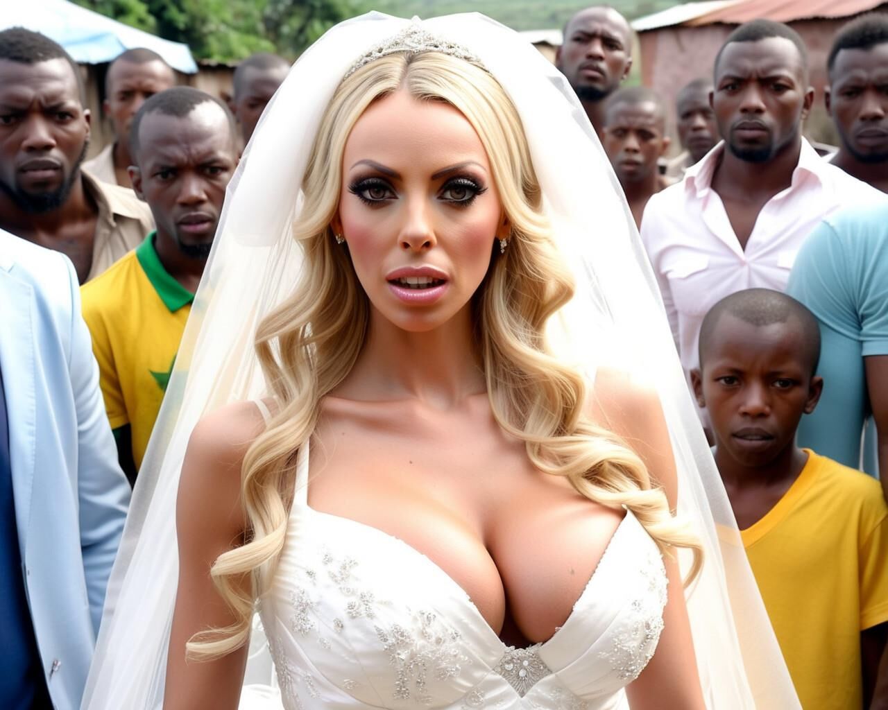 Touristenbraut in Afrika
