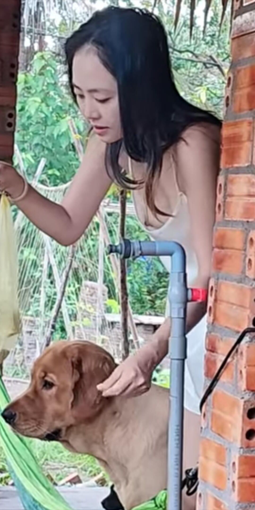 Asian outside downblouse