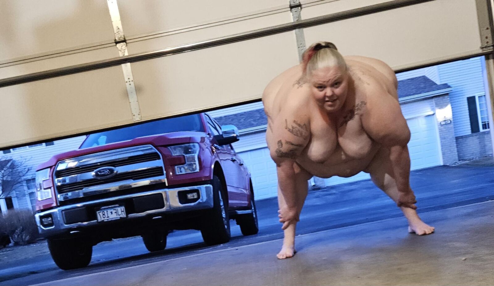 April Thompson Fat White Nasty gross body Fuck Pig. 