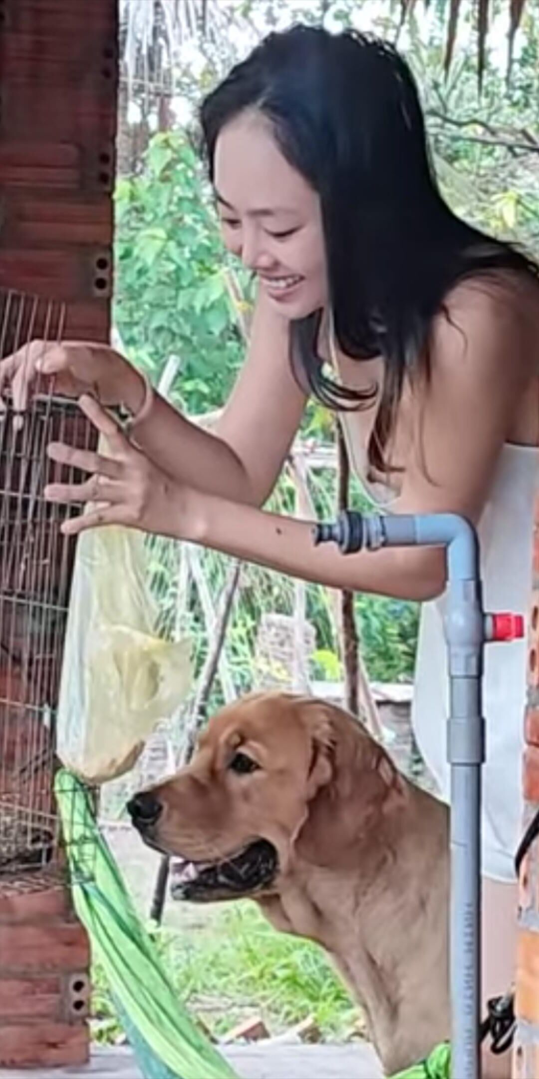 Asian outside downblouse
