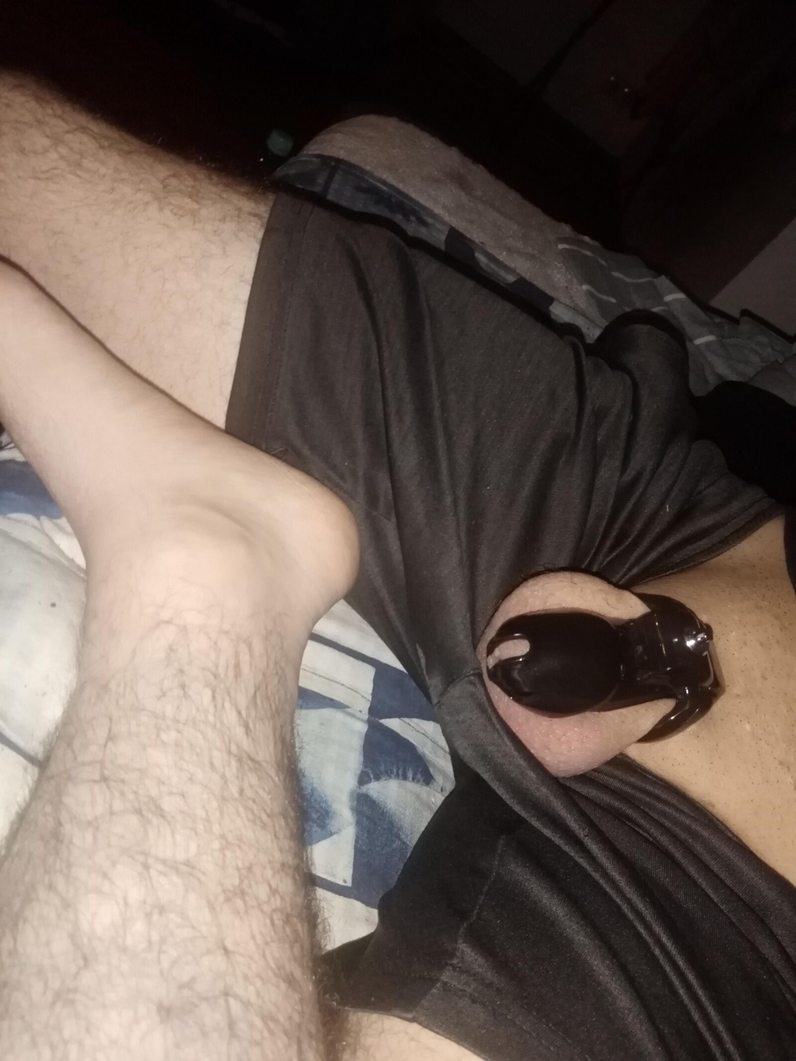 Greg In Chastity And Shorts Smooth Shoots!