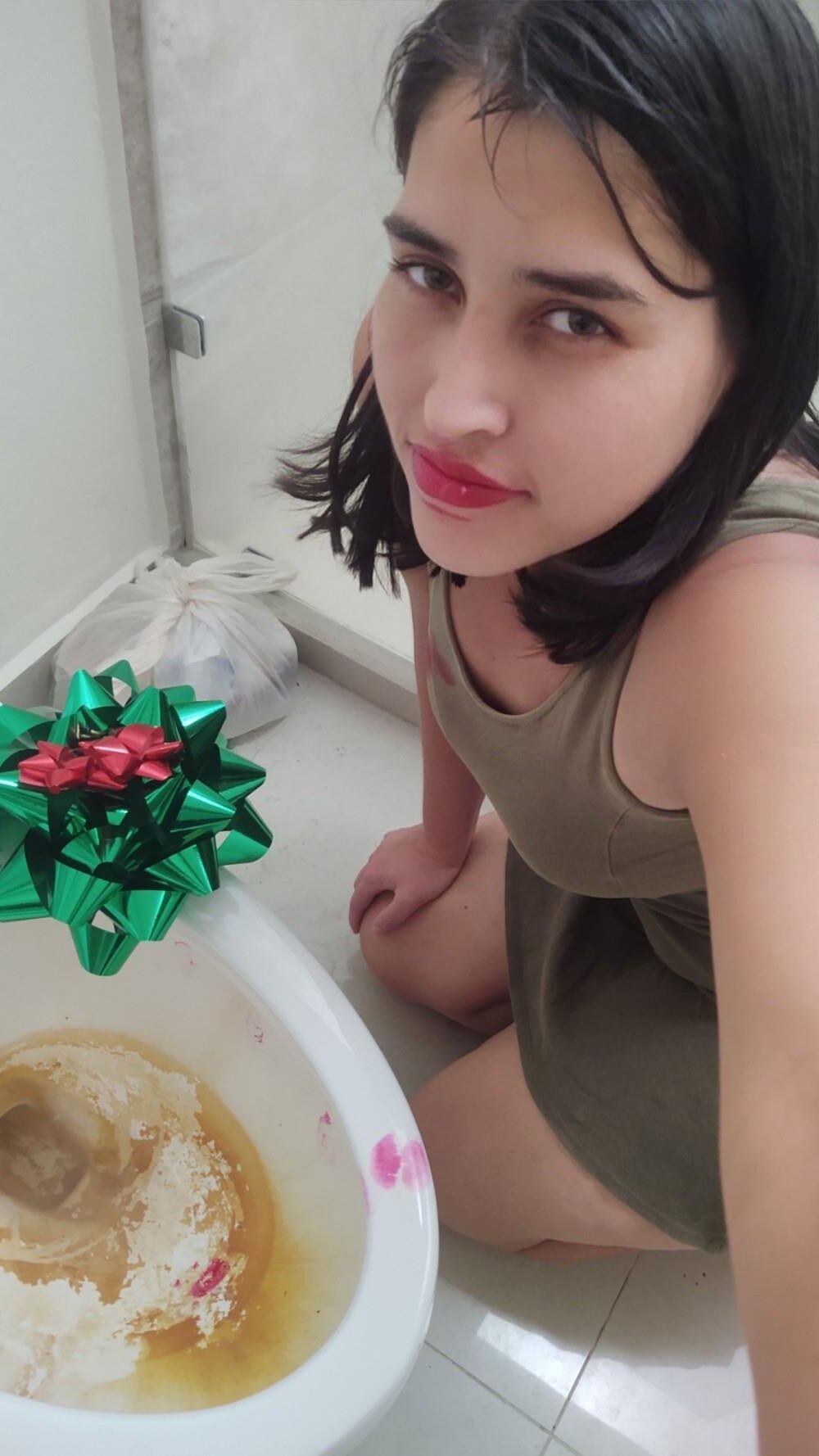 Latina toilet whore