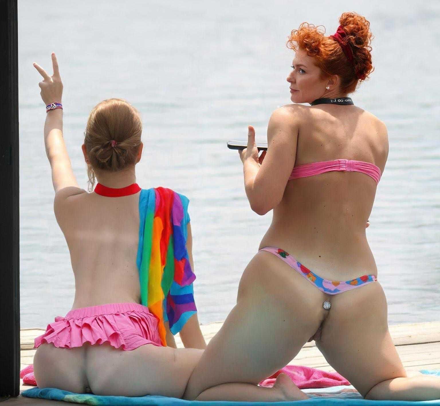 private daring Redhead Social Media Yoga FKK Milfs (over )