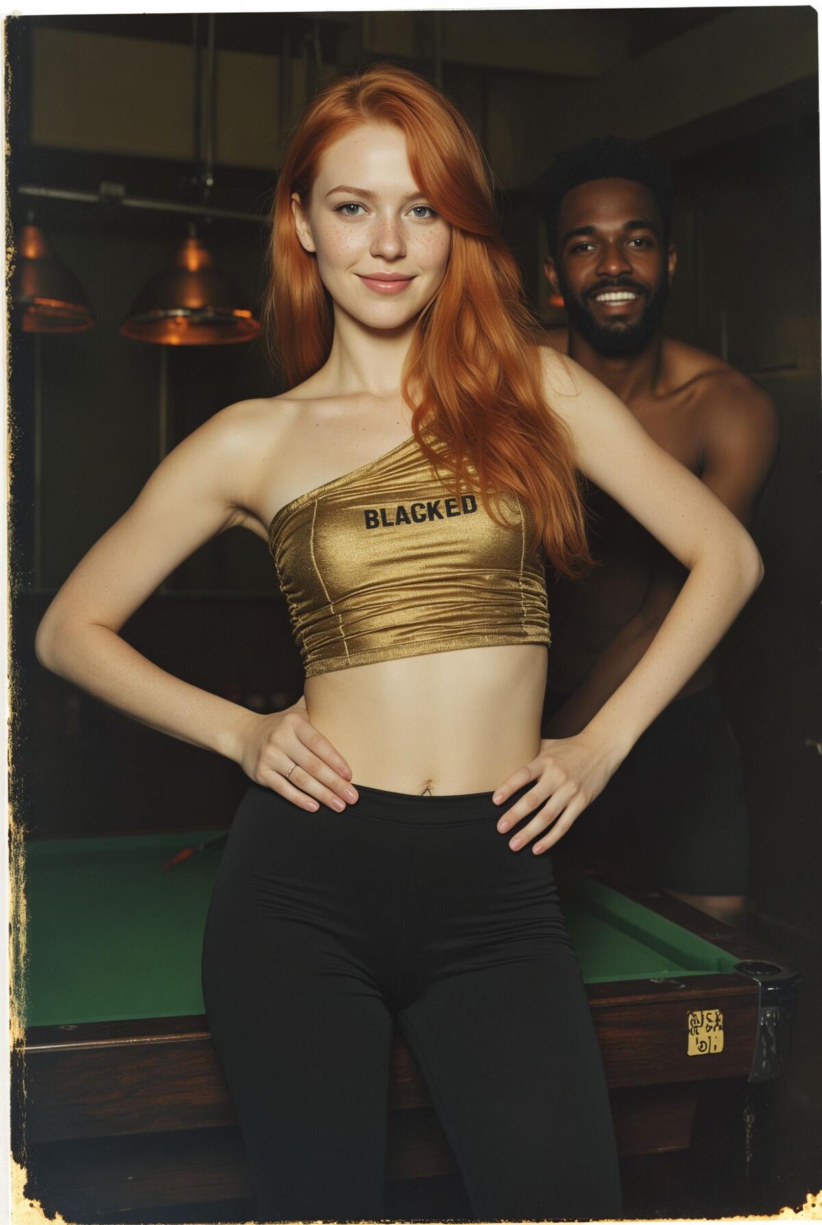 Parejas interraciales con colección de verano en negro