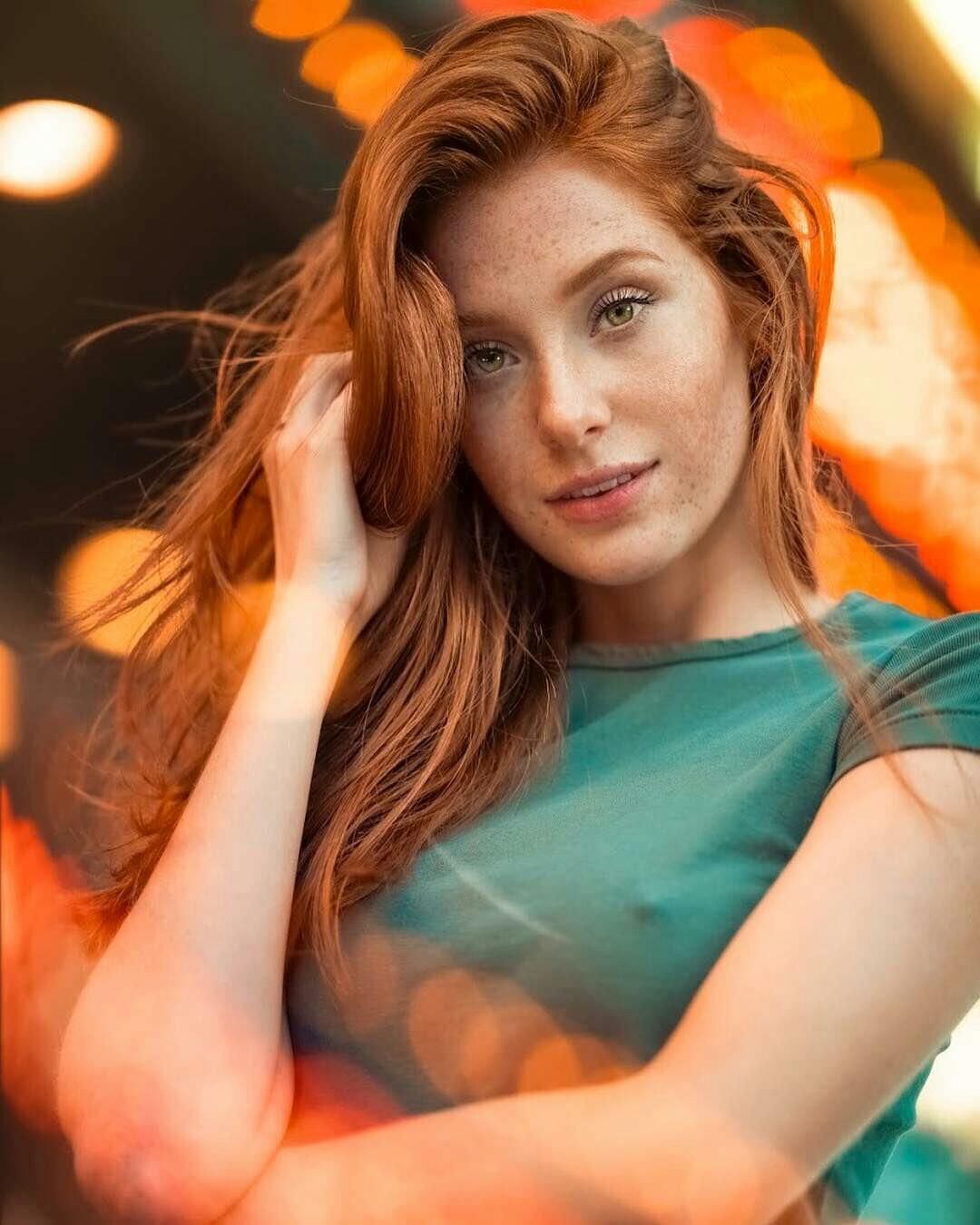 Red hot redheads braless and pokies