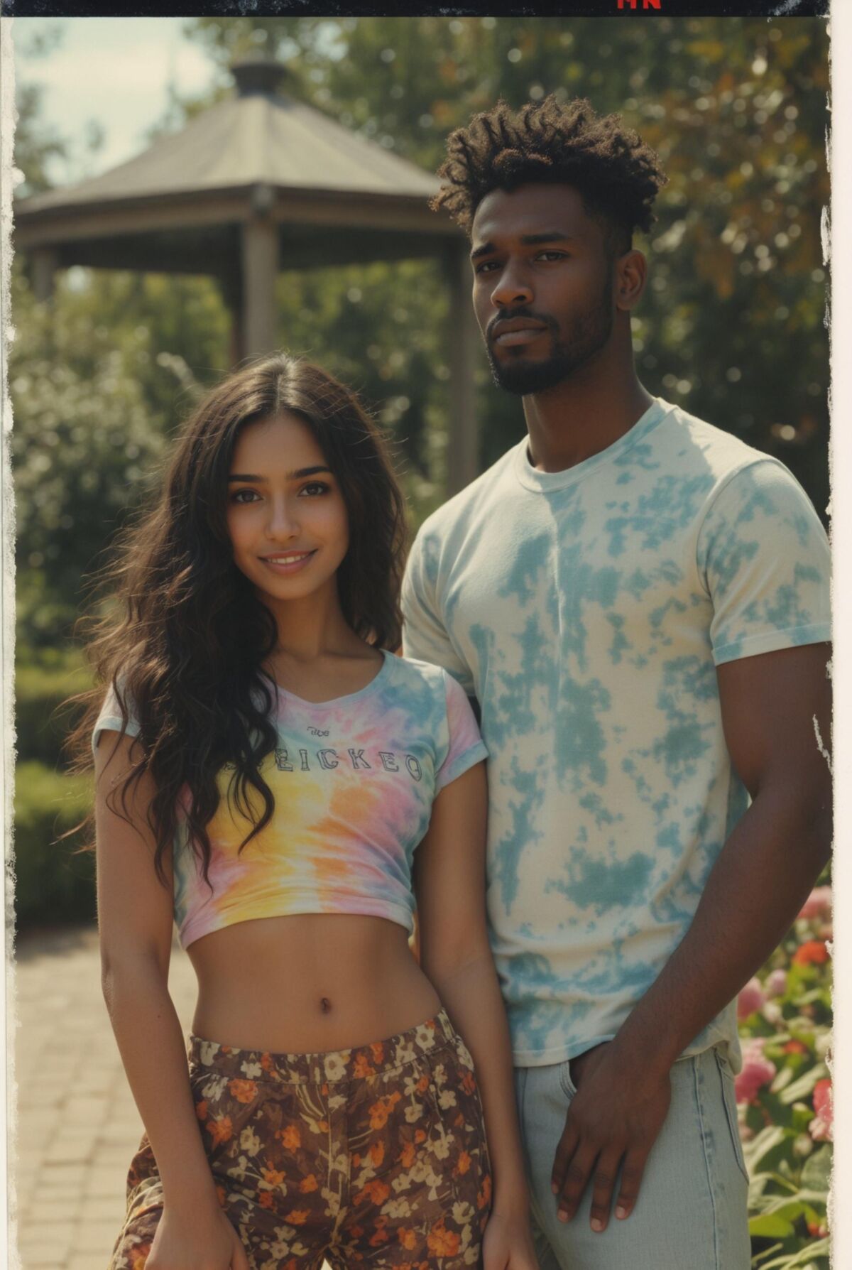Parejas interraciales con colección de verano en negro