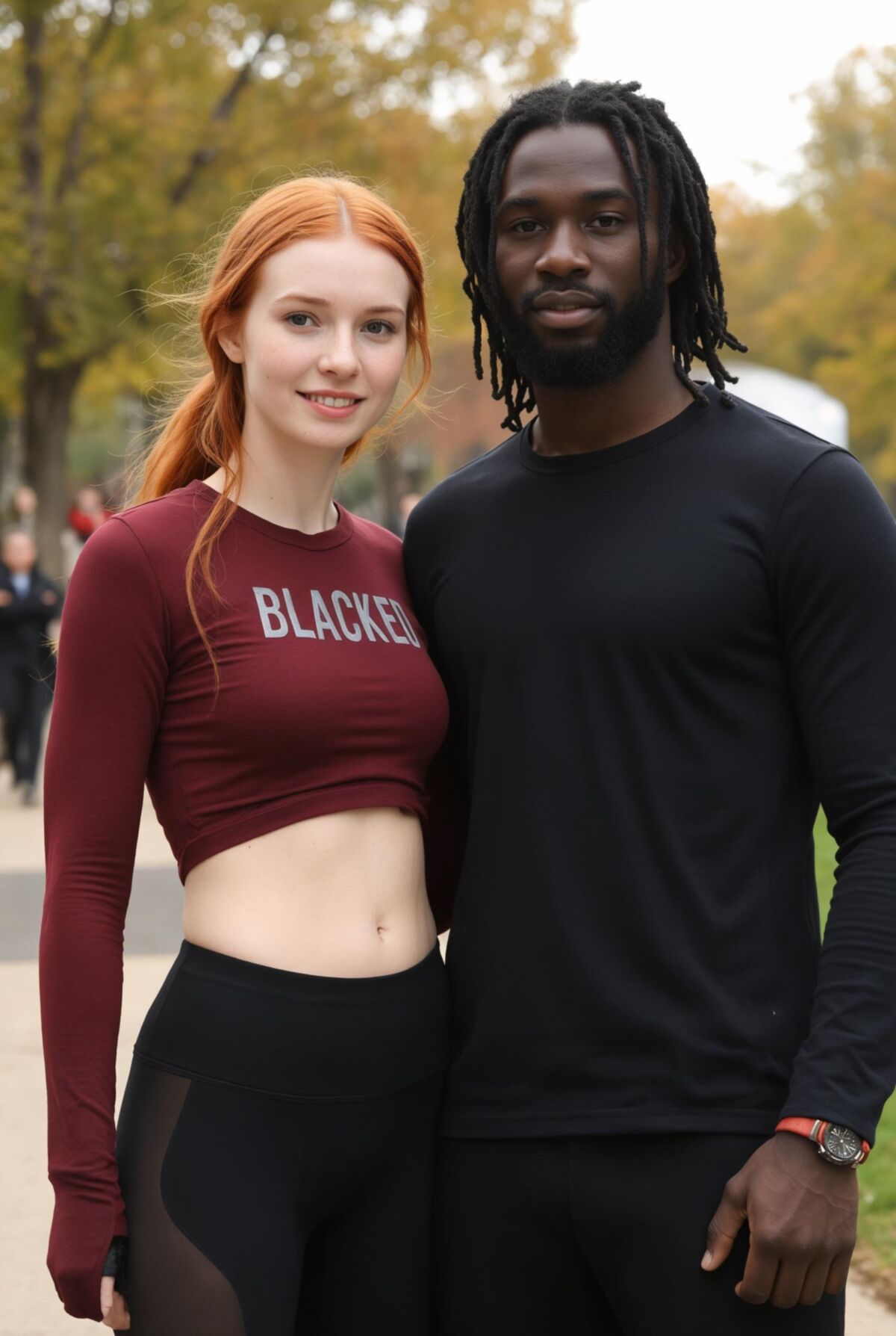 Parejas interraciales con colección de verano en negro
