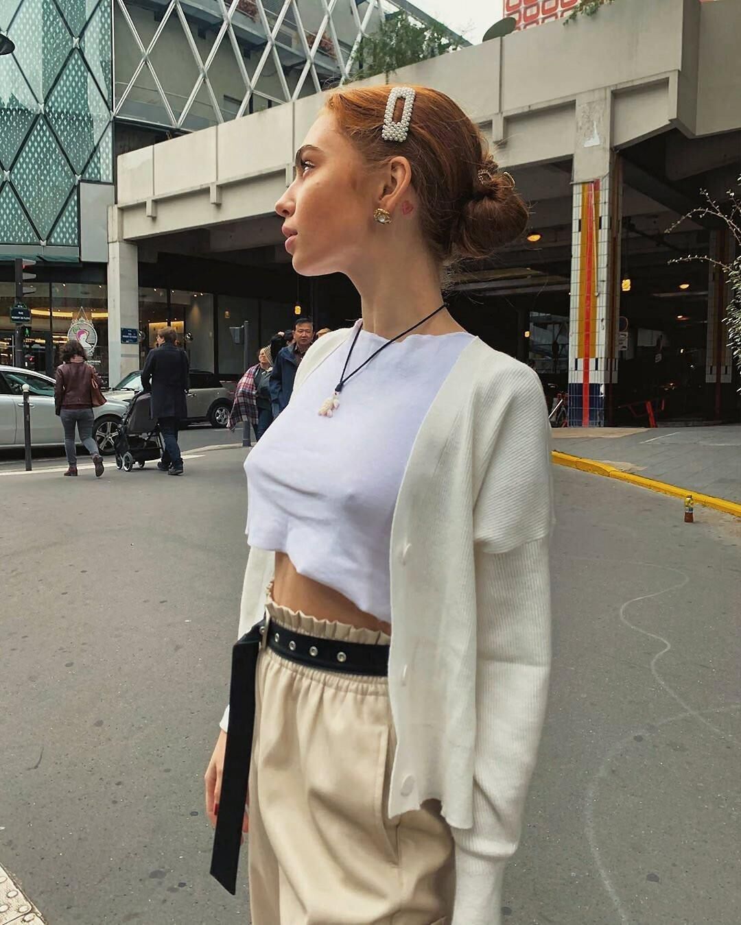 Red hot redheads braless and pokies