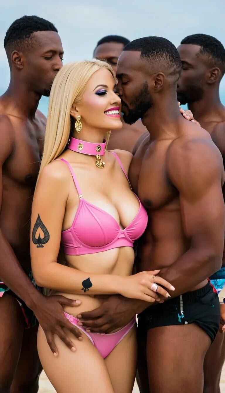 Ai loira na praia