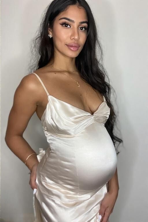 Pregnant Latinas in Wedding Dresses