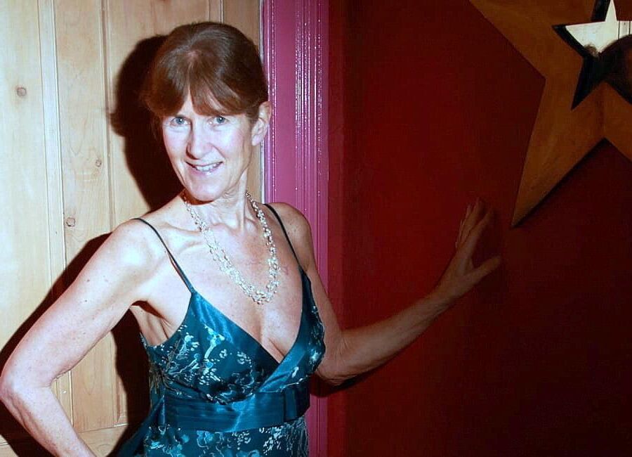Slim mature redhead Anne from UK