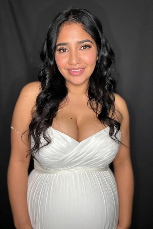 Pregnant Latinas in Wedding Dresses